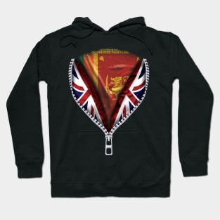 Sri Lankan Flag  Sri Lankan Flag British Flag Ripped Open - Gift for Sri Lankan From Sri Lanka Hoodie